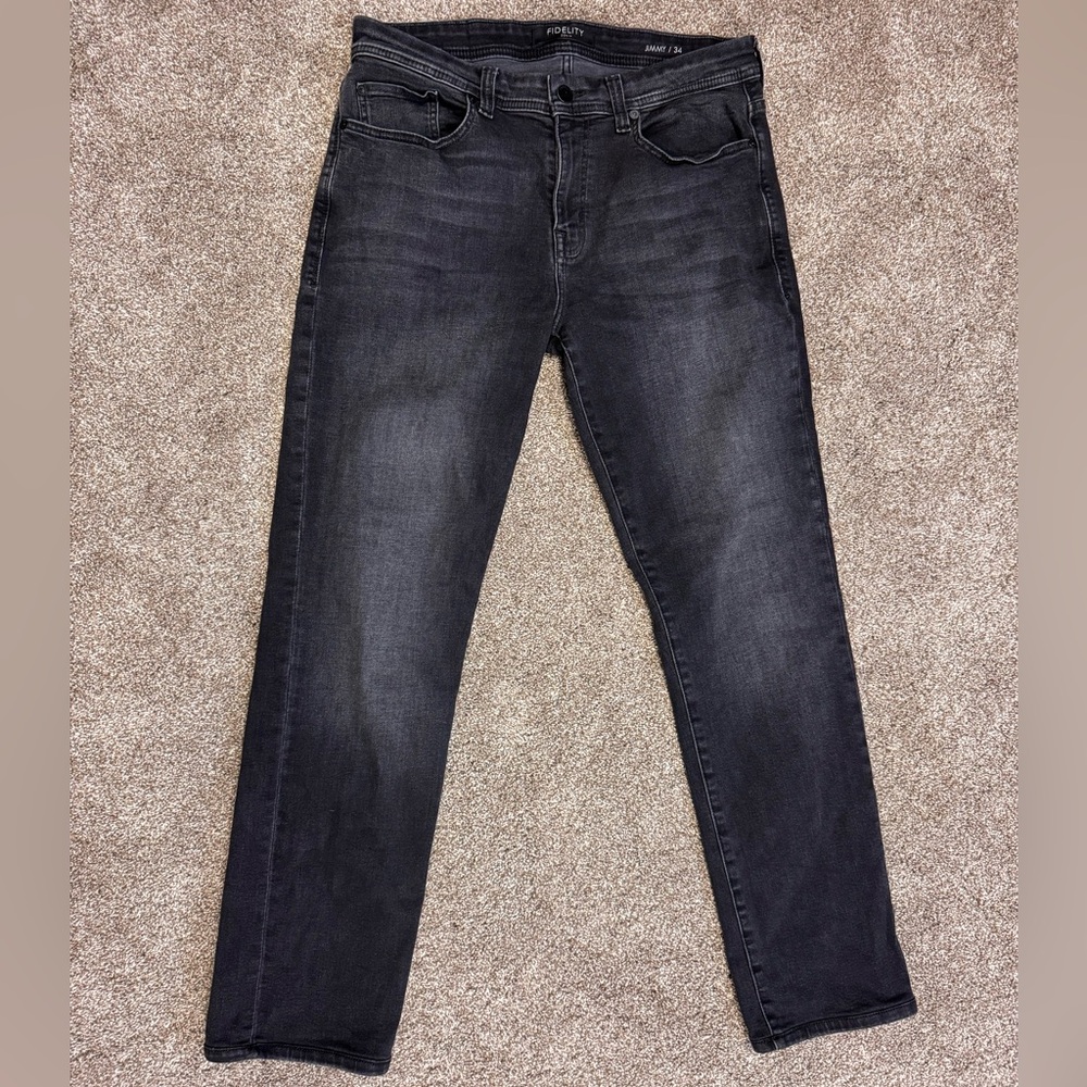 Fidelity Men's Jimmy Charcoal Slim Straight Jeans